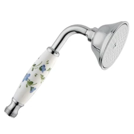 Bugnatese klasszikus stílusú kézizuhany virág mintás fogóval, szálcsiszolt nikkel 19746NS