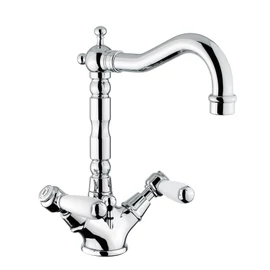 Bugnatese Revival Uni 434UCR Mosdócsaptelep leeresztővel CR / KRÓM Bugnatese Revival Uni 434UCR Mosdócsaptelep leeresztővel CR / KRÓM