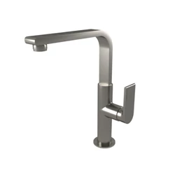 Bugnatese Simple álló tört kifolyós mosdó csaptelep leeresztővel, szálcsiszolt nikkel színben 6618NS Bugnatese Simple álló tört kifolyós mosdó csaptelep leeresztővel, szálcsiszolt nikkel színben 6618NS