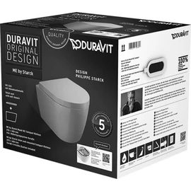 Duravit ME by Starck Compact Rimless (öblítőperem nélküli) fali wc szett, ülőkével 45300900A1