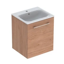 Geberit Selnova Square mosdószekrény, keskeny peremű mosdóval, egy ajtós, Feketedió hickory világos/Melaminos faszerkezet 501.251.00.1 Geberit Selnova Square mosdószekrény, keskeny peremű mosdóval, egy ajtós, Feketedió hickory világos/Melaminos faszerkezet 501.251.00.1