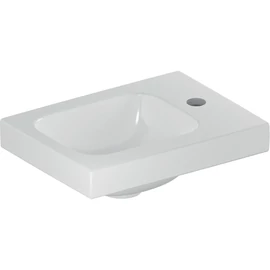 Geberit iCon Light kézmosó, 38x14x28cm, csaplyuk jobb oldalt, túlfolyó nélkül, fehér (501.830.00.1)