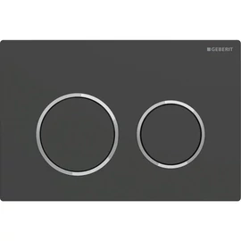 Geberit Omega20 működtetőlap 2 mennyiséges öblítéshez, easy-to-clean, matt fekete/króm 115.085.14.1 Geberit Omega20 működtetőlap 2 mennyiséges öblítéshez, easy-to-clean, matt fekete/króm 115.085.14.1