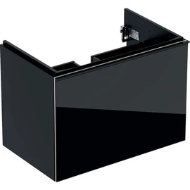 Geberit Acanto alsó szekrény mosdóhoz, egy fiókkal egy belső fiókkal 75 cm matt fekete/fényes fekete üveg 500.611.16.1 Geberit Acanto alsó szekrény mosdóhoz, egy fiókkal egy belső fiókkal 75 cm matt fekete/fényes fekete üveg 500.611.16.1
