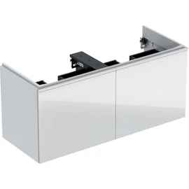 Geberit Acanto alsó szekrény dupla mosdóhoz, két fiókkal 120 cm magasfényű fehér/fényes fehér üveg 500.613.01.2 Geberit Acanto alsó szekrény dupla mosdóhoz, két fiókkal 120 cm magasfényű fehér/fényes fehér üveg 500.613.01.2