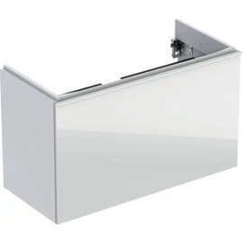 Geberit Acanto alsó szekrény mosdóhoz, egy fiókkal egy belső fiókkal rövidített kivitel 90 cm magasfényű fehér/fényes fehér üveg 500.616.01.2 Geberit Acanto alsó szekrény mosdóhoz, egy fiókkal egy belső fiókkal rövidített kivitel 90 cm magasfényű fehér/fényes fehér üveg 500.616.01.2