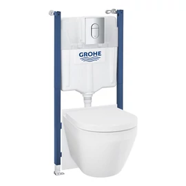 Grohe Solido Euro Ceramic 5 az 1-ben WC szett, 1,13 méteres telepítési magasság, Króm 102517SH00
