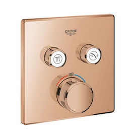 Grohe Grohtherm SmartControl Termosztát falsík mögötti telepítéshez, 2 fogyasztóra, rózsa arany 29124DA0 Grohe Grohtherm SmartControl Termosztát falsík mögötti telepítéshez, 2 fogyasztóra, rózsa arany 29124DA0