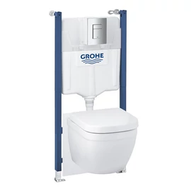 Grohe Solido 5-in-1 set with Euro Ceramic compact WC 3 - 6 l, 1.13 m installation height, 39890000 Grohe Solido 5-in-1 set with Euro Ceramic compact WC 3 - 6 l, 1.13 m installation height, 39890000