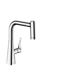 Hansgrohe M7116-H220 egykaros konyhai csaptelep 220 kihúzható zuhanyfejjel rozsdamentes acél hatású 73800800 Hansgrohe M7116-H220 egykaros konyhai csaptelep 220 kihúzható zuhanyfejjel rozsdamentes acél hatású 73800800