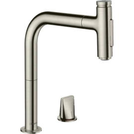 Hansgrohe Metris M71 M7120-H200 2-lyukú egykaros konyhai csaptelep kihúzható kifolyóval, rozsdamentes acél 73818800 Hansgrohe Metris M71 M7120-H200 2-lyukú egykaros konyhai csaptelep kihúzható kifolyóval, rozsdamentes acél 73818800