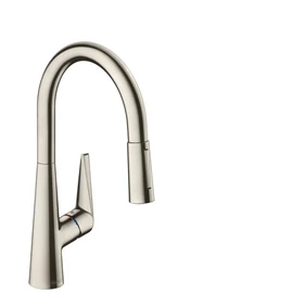 Hansgrohe M5116-H200 egykaros konyhai csaptelep 200 kihúzható zuhanyfejjel, rozsdamentes acél hatású 73851800 Hansgrohe M5116-H200 egykaros konyhai csaptelep 200 kihúzható zuhanyfejjel, rozsdamentes acél hatású 73851800