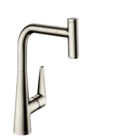 Hansgrohe M5115-H300 egykaros konyhai csaptelep 300 kihúzható kifolyóval, rozsdamentes acél hatású 73853800 Hansgrohe M5115-H300 egykaros konyhai csaptelep 300 kihúzható kifolyóval, rozsdamentes acél hatású 73853800
