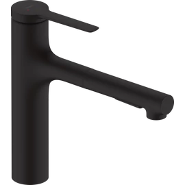 Hansgrohe Zesis M33 Egykaros konyhai csaptelep 160, kihúzható kifolyóval, 2 jet, sBox light matt fekete 74804670