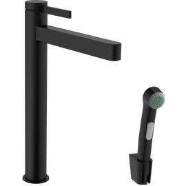 Hansgrohe Finoris Egykaros mosdócsaptelep 260, bidé kézizuhannyal és 160cm-es zuhanytömlővel matt fekete 76220670