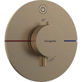 Hansgrohe ShowerSelect Comfort S Falsík alatti termosztát, 1 funkciós, szálcsiszolt bronz 15553140 Hansgrohe ShowerSelect Comfort S Falsík alatti termosztát, 1 funkciós, szálcsiszolt bronz 15553140