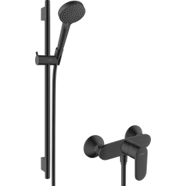 Hansgrohe Vernis Blend Zuhanyrendszer Vario 100 EcoSmart kézizuhannyal, egykaros zuhanycsapteleppel és S Puro 65cm-es zuhanyrúddal Matt Fekete 26958670 Hansgrohe Vernis Blend Zuhanyrendszer Vario 100 EcoSmart kézizuhannyal, egykaros zuhanycsapteleppel és S Puro 65cm-es zuhanyrúddal Matt Fekete 26958670