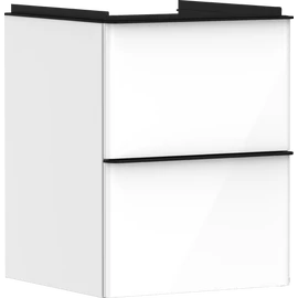 Hansgrohe Xelu Q Mosdószekrény kézmosóhoz 480/475, magasfényű fehér színű színű, 2 fiókkal 54019670