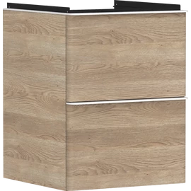 Hansgrohe Xelu Q Mosdószekrény kézmosóhoz 480/475, természetes tölgy színű, 2 fiókkal 54021700