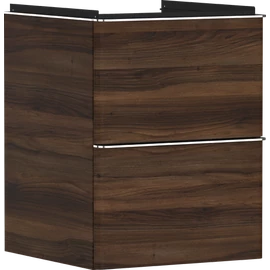 Hansgrohe Xelu Q Mosdószekrény kézmosóhoz 480/475, sötét dió színű, 2 fiókkal 54022000