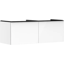 Hansgrohe Xelu Q Konzolos mosdószekrény 1360/550, magasfényű fehér színű színű, 2 fiókkal, ráültetett mosdótálakhoz, dupla 54066670