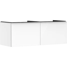 Hansgrohe Xelu Q Konzolos mosdószekrény 1360/550, magasfényű fehér színű színű, 2 fiókkal, ráültetett mosdótálakhoz, dupla 54066700