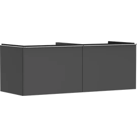 Hansgrohe Xelu Q Konzolos mosdószekrény 1360/550, matt szürke gyémánt színű, 2 fiókkal, ráültetett mosdótálakhoz, dupla 54067000