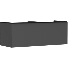 Hansgrohe Xelu Q Konzolos mosdószekrény 1360/550, matt szürke gyémánt színű, 2 fiókkal, ráültetett mosdótálakhoz, dupla 54067670