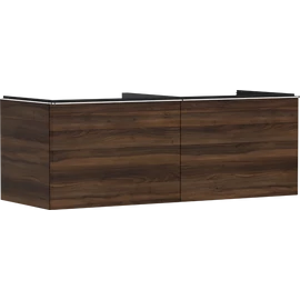 Hansgrohe Xelu Q Konzolos mosdószekrény 1360/550, sötét dió színű, 2 fiókkal, ráültetett mosdótálakhoz, dupla 54069000