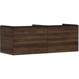 Hansgrohe Xelu Q Konzolos mosdószekrény 1360/550, sötét dió színű, 2 fiókkal, ráültetett mosdótálakhoz, dupla 54069670