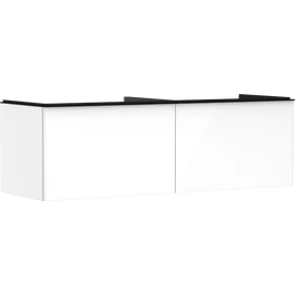 Hansgrohe Xelu Q Konzolos mosdószekrény 1560/550, magasfényű fehér színű színű, 2 fiókkal, ráültetett mosdótálakhoz, dupla 54070670
