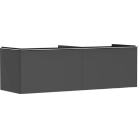 Hansgrohe Xelu Q Konzolos mosdószekrény 1560/550, matt szürke gyémánt színű, 2 fiókkal, ráültetett mosdótálakhoz, dupla 54071000