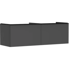 Hansgrohe Xelu Q Konzolos mosdószekrény 1560/550, matt szürke gyémánt színű, 2 fiókkal, ráültetett mosdótálakhoz, dupla 54071670
