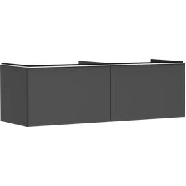 Hansgrohe Xelu Q Konzolos mosdószekrény 1560/550, matt szürke gyémánt színű, 2 fiókkal, ráültetett mosdótálakhoz, dupla 54071700