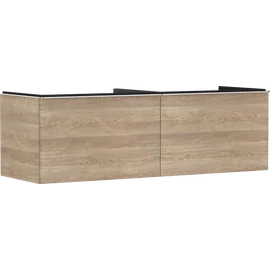 Hansgrohe Xelu Q Konzolos mosdószekrény 1560/550, természetes tölgy színű, 2 fiókkal, ráültetett mosdótálakhoz, dupla 54072000