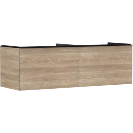 Hansgrohe Xelu Q Konzolos mosdószekrény 1560/550, természetes tölgy színű, 2 fiókkal, ráültetett mosdótálakhoz, dupla 54072670