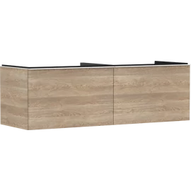 Hansgrohe Xelu Q Konzolos mosdószekrény 1560/550, természetes tölgy színű, 2 fiókkal, ráültetett mosdótálakhoz, dupla 54072700