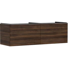 Hansgrohe Xelu Q Konzolos mosdószekrény 1560/550, sötét dió színű, 2 fiókkal, ráültetett mosdótálakhoz, dupla 54073000