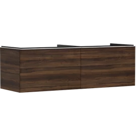 Hansgrohe Xelu Q Konzolos mosdószekrény 1560/550, sötét dió színű, 2 fiókkal, ráültetett mosdótálakhoz, dupla 54073700