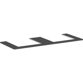 Hansgrohe Xelu Q Pultlap 1360/550 dupla kivágással, ráültetett mosdótálhoz 500/480 54099910 Hansgrohe Xelu Q Pultlap 1360/550 dupla kivágással, ráültetett mosdótálhoz 500/480 54099910