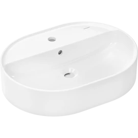 Hansgrohe Xuniva U Mosdótál 600/450 csapfurattal és túlfolyóval, SmartClean Fehér 61080450