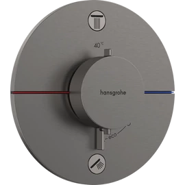 Hansgrohe ShowerSelect Comfort S Falsík alatti termosztát, 2 funkciós, beépített biztonsági kombinációval EN1717, Szálcsiszolt Fekete Króm 15556340 Hansgrohe ShowerSelect Comfort S Falsík alatti termosztát, 2 funkciós, beépített biztonsági kombinációval EN1717, Szálcsiszolt Fekete Króm 15556340