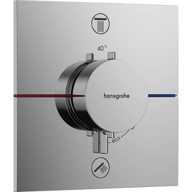 Hansgrohe ShowerSelect Comfort E Falsík alatti termosztát, 2 funkciós, beépített biztonsági kombinációval EN1717, Króm 15578000 Hansgrohe ShowerSelect Comfort E Falsík alatti termosztát, 2 funkciós, beépített biztonsági kombinációval EN1717, Króm 15578000