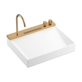 Hansgrohe Avalegra AquaUnit 580/475 mosdórendszer zuhanyvízsugárral Szálcsiszolt Bronz 22472140