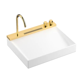 Hansgrohe Avalegra AquaUnit 580/475 mosdórendszer zuhanyvízsugárral Polírozott Arany Hatású 22472990