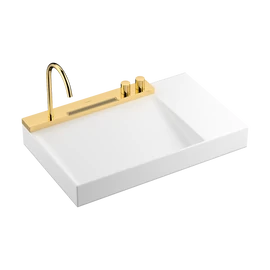 Hansgrohe Avalegra AquaUnit 780/475 mosdórendszer zuhanyvízsugárral Polírozott Arany Hatású 22473990