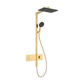 Hansgrohe Raindance Alive Q Showerpipe 210/340, 1jet, EcoSmart, ShowerSelect Comfort Polírozott Arany Hatású 24581990 Hansgrohe Raindance Alive Q Showerpipe 210/340, 1jet, EcoSmart, ShowerSelect Comfort Polírozott Arany Hatású 24581990