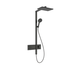 Hansgrohe Raindance Alive Q Showerpipe 300, 2jet, ShowerSelect Comfort Szálcsiszolt Fekete Króm 24590340