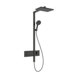 Hansgrohe Raindance Alive Q Showerpipe 210/340, 2jet, EcoSmart, ShowerSelect Comfort Szálcsiszolt Fekete Króm 24591340