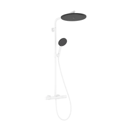 Hansgrohe Raindance Alive S Puro Showerpipe 300 1jet EcoSmart+ Ecostat Element termosztáttal, Matt Fehér 24594700